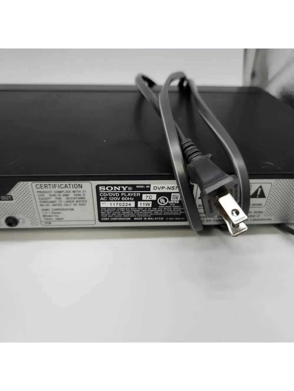 Sony DVP-NS77H DVD CD Player HDMI 1080p Upscaling Dolby Digital Tested